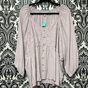 Maurices BOHO lilac top 3x NWT